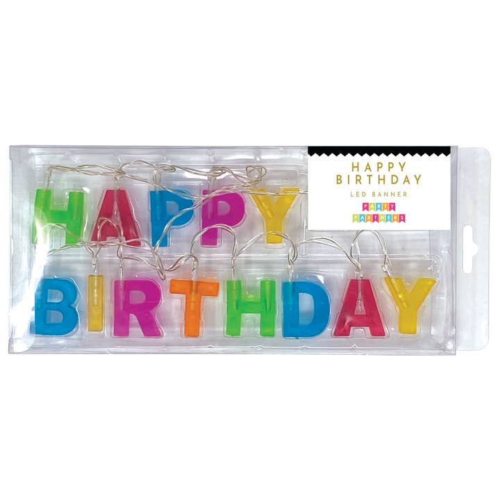 Party Partners - Wholesale Party sign/banner - LED Happy Birthday Banner