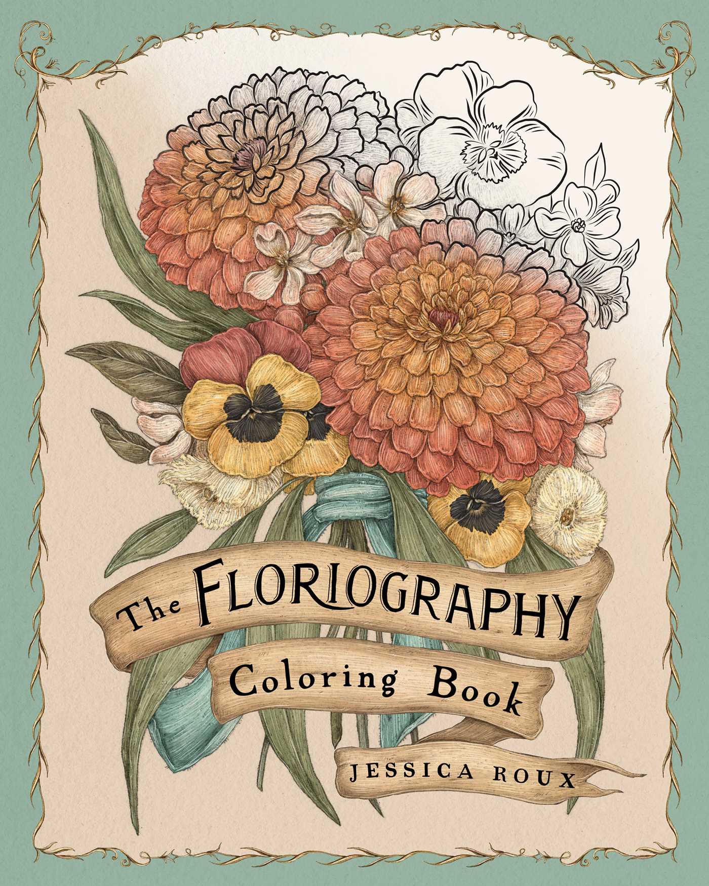 Simon & Schuster UK – wholesale Colouring and activity book – adult – Floriography Coloring Book by Jessica  Roux0