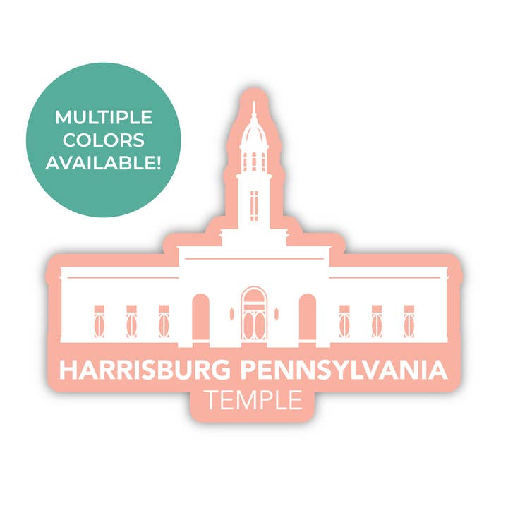 Harrisburg Pennsylvania Tempelklistermärke för wholesale av JasmineTreeDesign