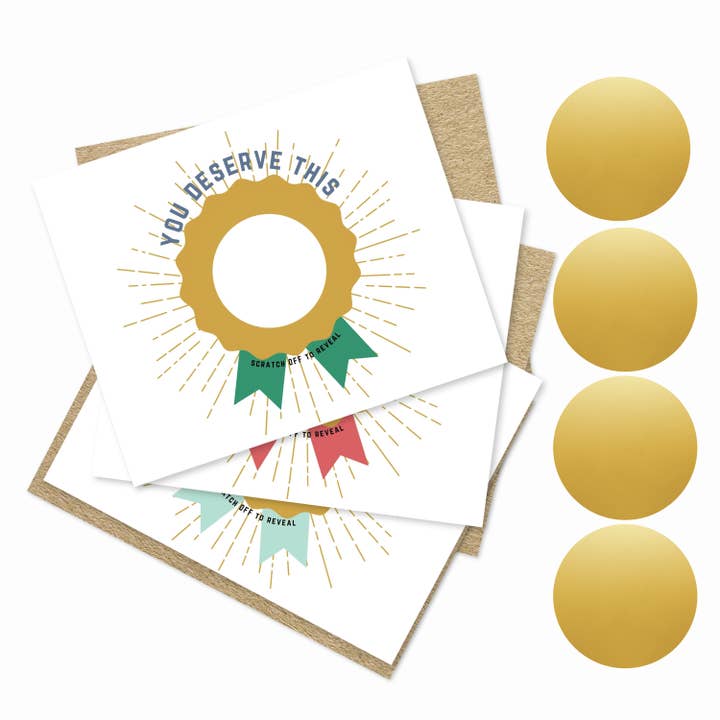 Tarjetas Scratch Off You Merece This, paquete de 3 unidades, mensaje DIY para venta al por mayor de Jande Summer