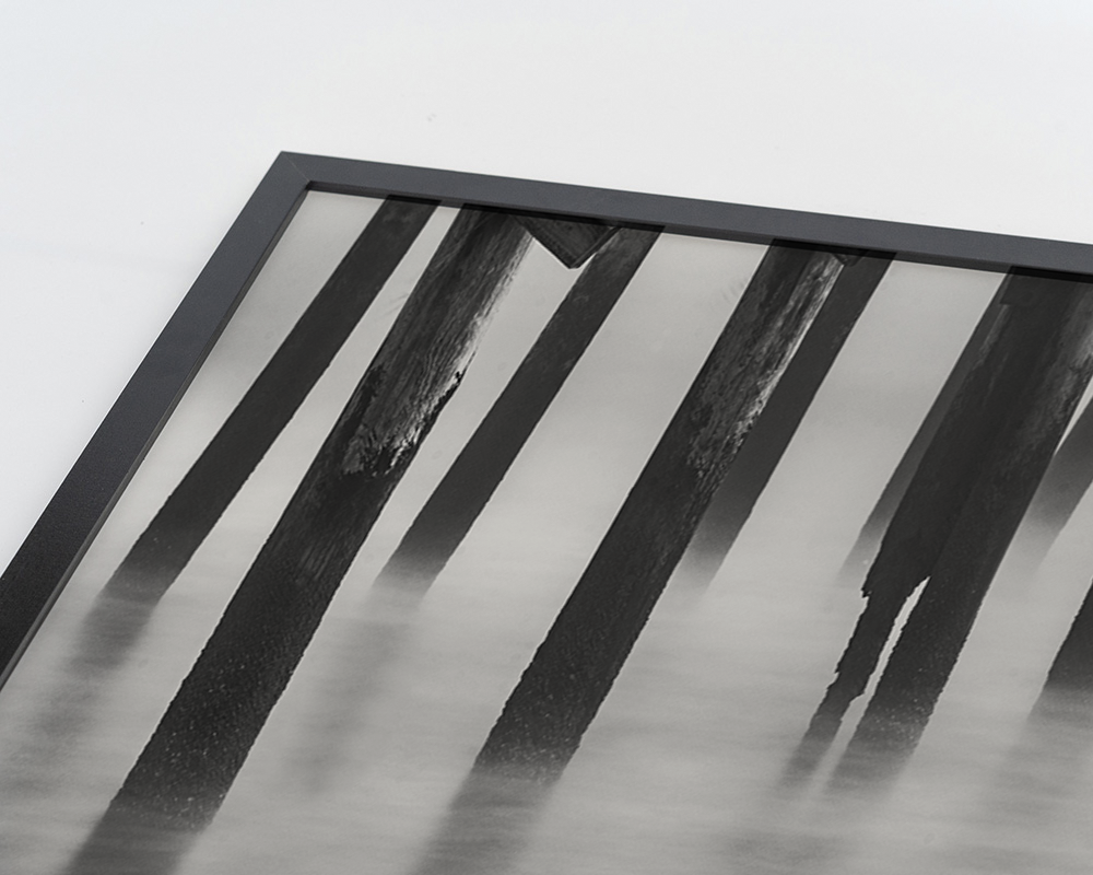 Black Foggy Ocean image. Wall art print with frame. for wholesale on Faire11