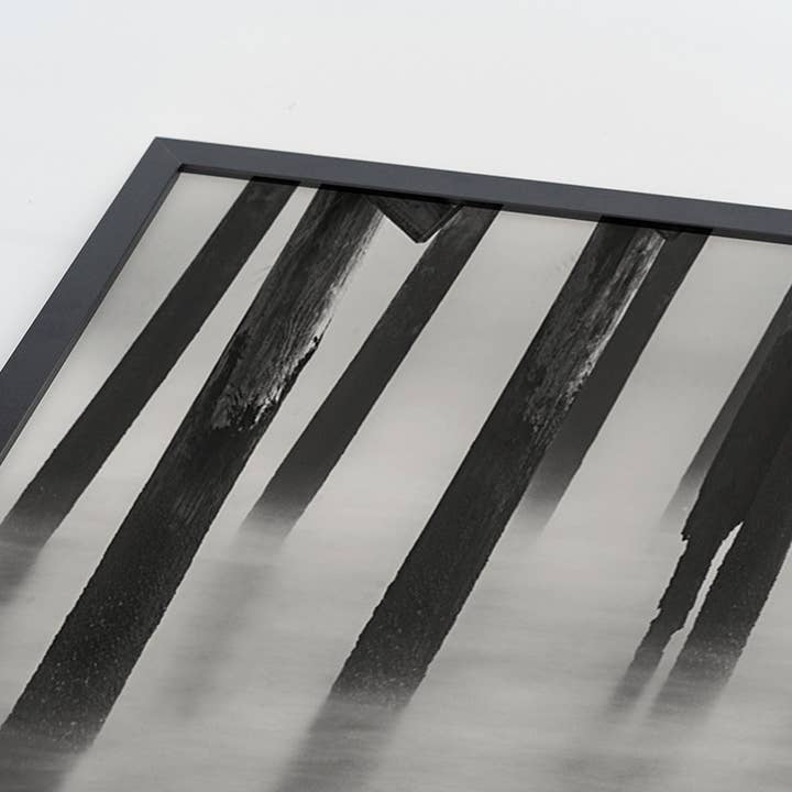 Black Foggy Ocean image. Wall art print with frame. for wholesale on Faire11