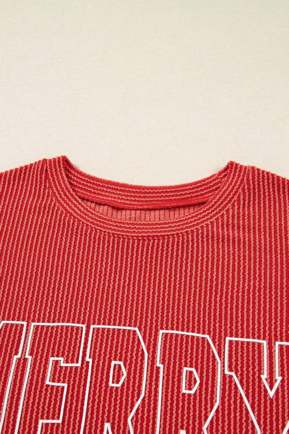 PRETTY BASH - Wholesale Knit Top - Women's - Christmas Merry Corded Knit Long Sleeve Top7