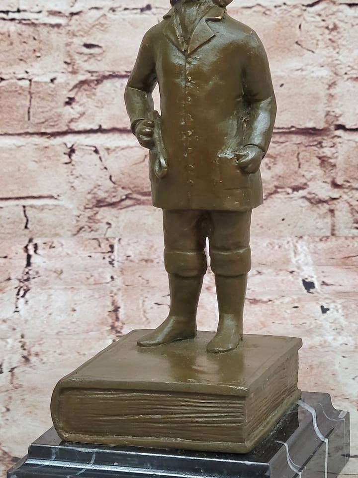 Anthropomorphic Dog Bronze Sculpture on Book - Whimsical Scholarly Animal Art for wholesale by Bronzhaus