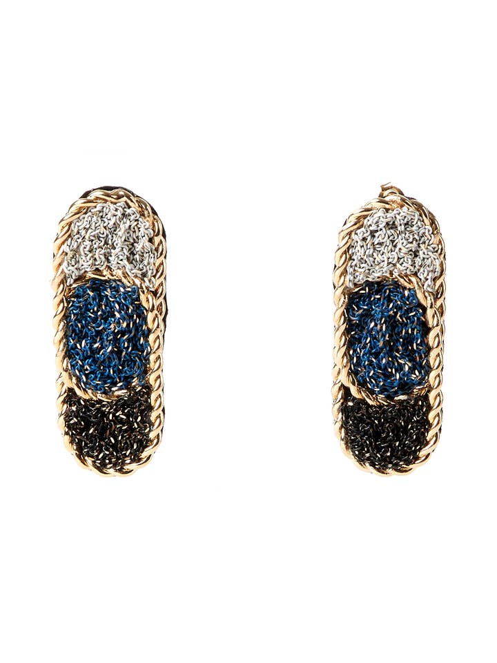 Pendientes de declaración con paleta de tres tonos para venta al por mayor de Le Zohar