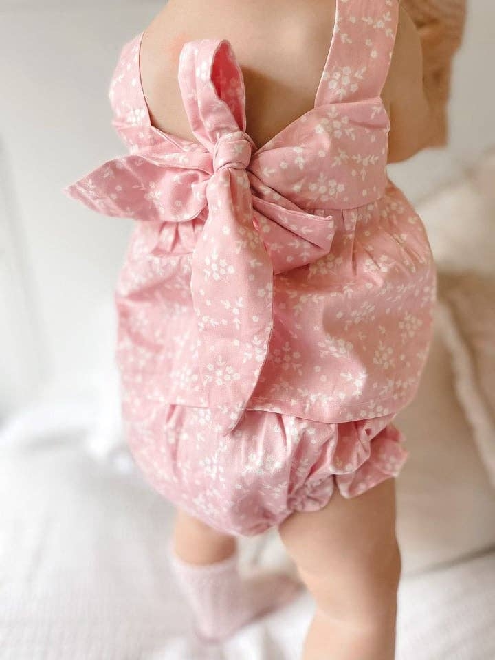 Maman - Wholesale Top en broek-set - Baby - Baby Meisje Alice Blossom Roze Top en Bloomer Broek Tweedelige Set (100% Katoen)4