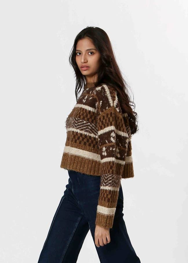 The Korner - USA – wholesale Pullovertröja - Dam – Damtröja med aztekiskt mönster, stickad3