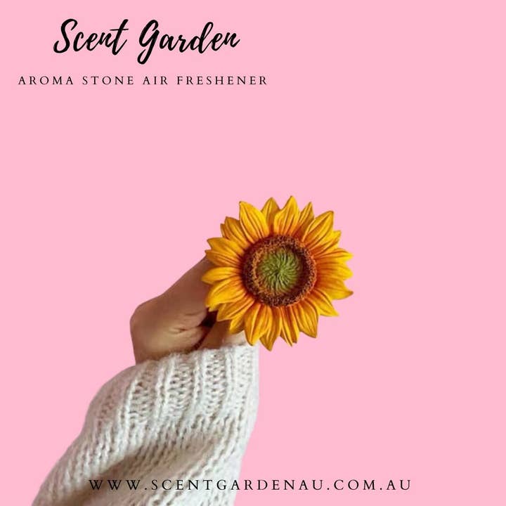 Profumatore per auto in pietra aromatica ( Girasole ) per la vendita all'ingrosso da parte di Scent Garden