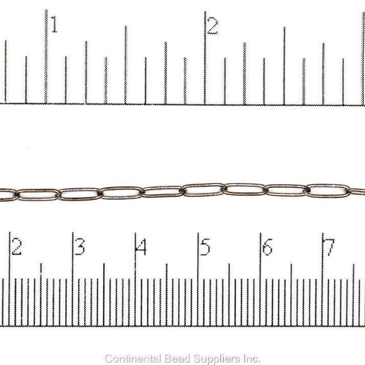 Continental Beads – wholesale Craft supplies – Paperclip Chain - 7.9mmx2.3mm - Available Multiple Colors - Per Foot CH-1607