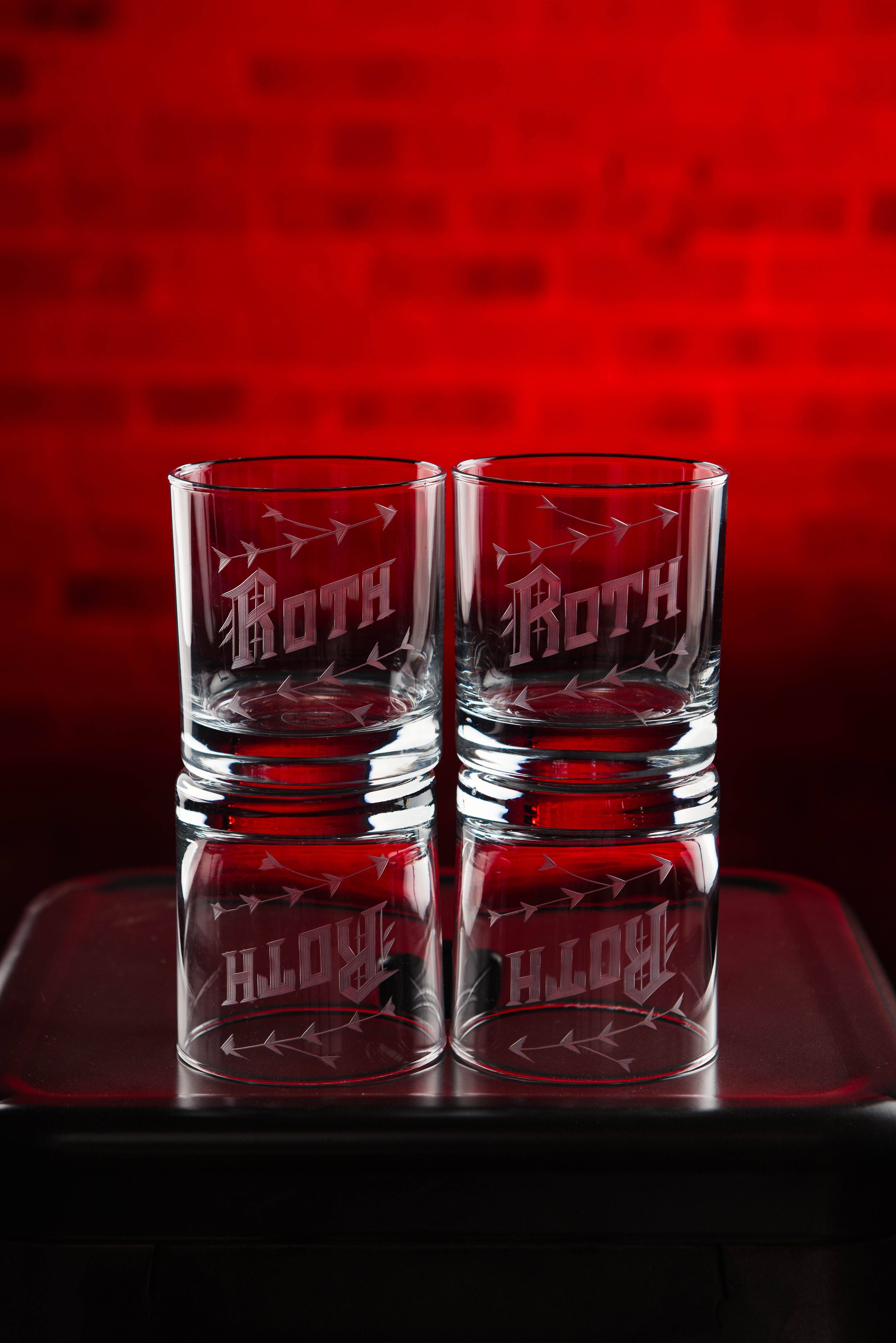 Love & Victory - Wholesale Cocktail/Liquor Glass - Custom Hand Engraved Glasses3