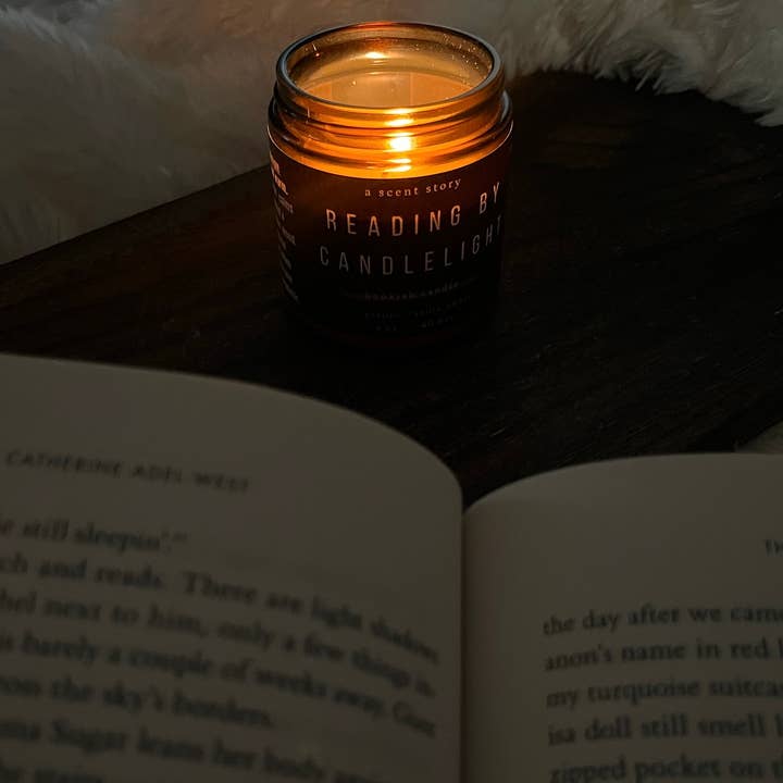 A Scent Story Candle Co - Wholesale Jar/Filled Candle - Reading by Candlelight - Bookish Candle | Book Themed2