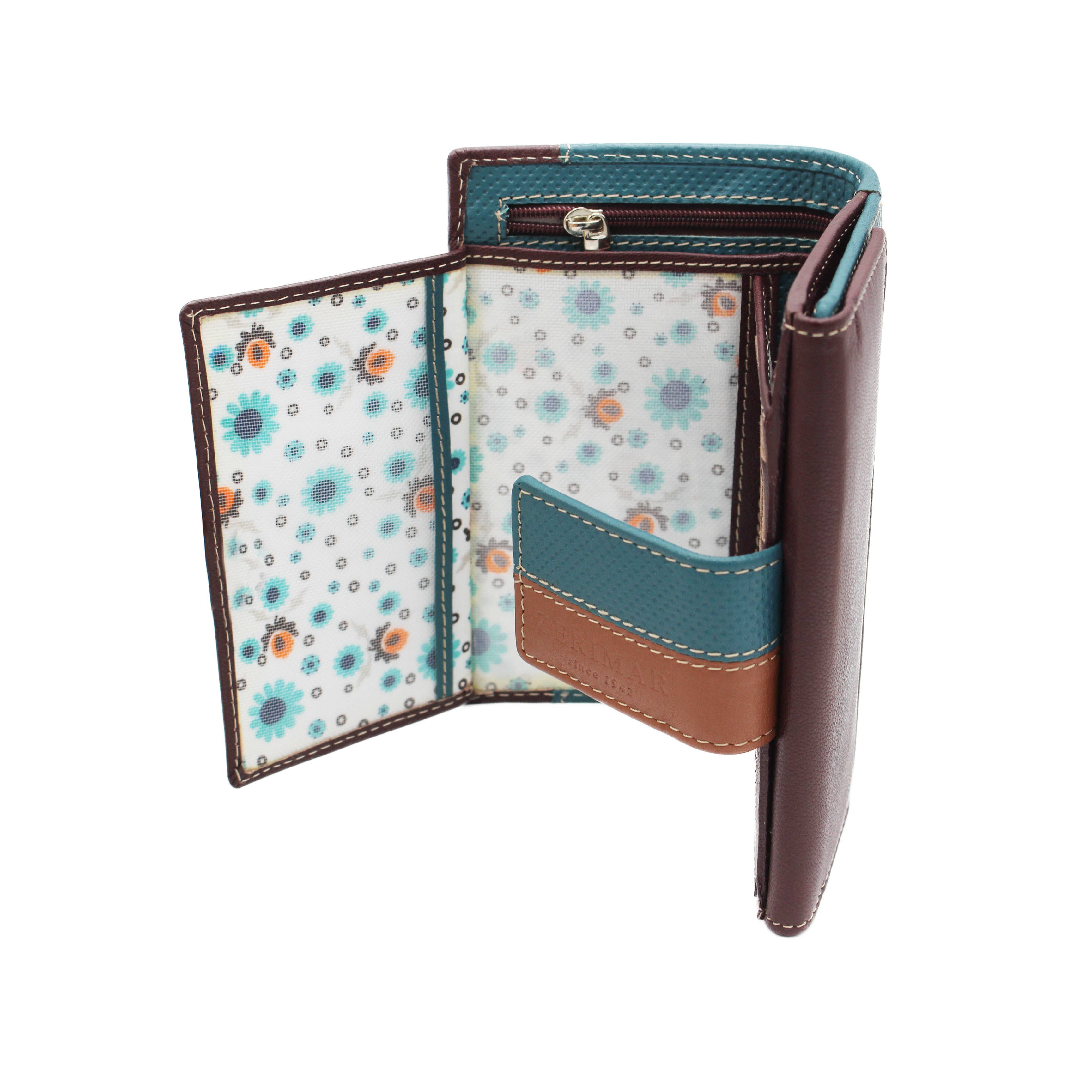 Zerimar 1942 - Vendita all'ingrosso Portafogli - Donna - Zerimar Portafoglio in Pelle Donna | Pochette 17x10 cm4