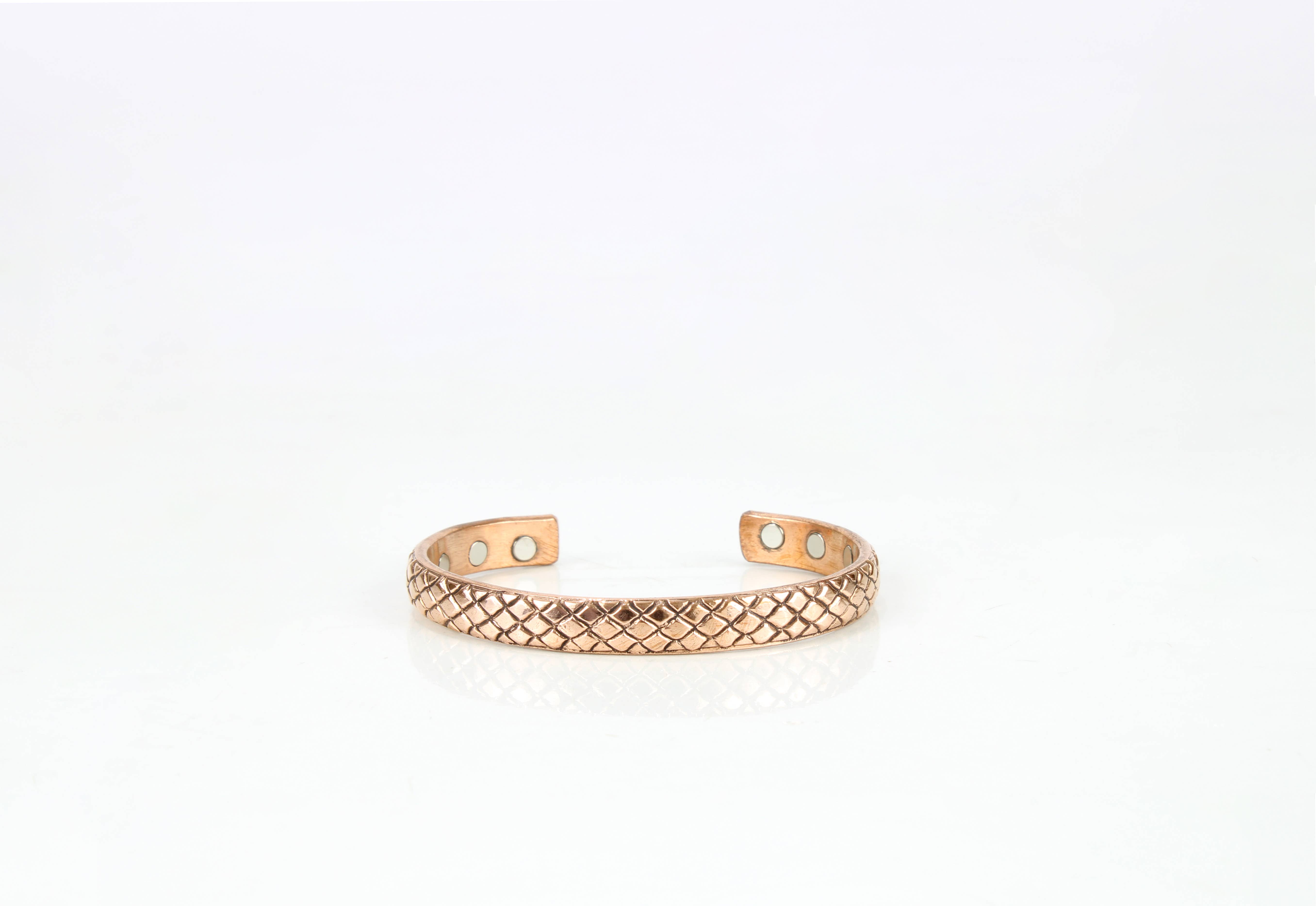 El'Cobre-Ecozonelifestyle - Vente Bracelet manchette - Bracelet aimanté en cuivre (Design 19)