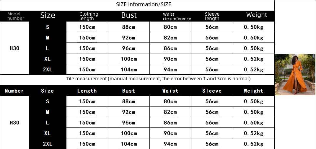 ORANGE sleeve waist solid color cardigan dress long skirt for wholesale on Faire7