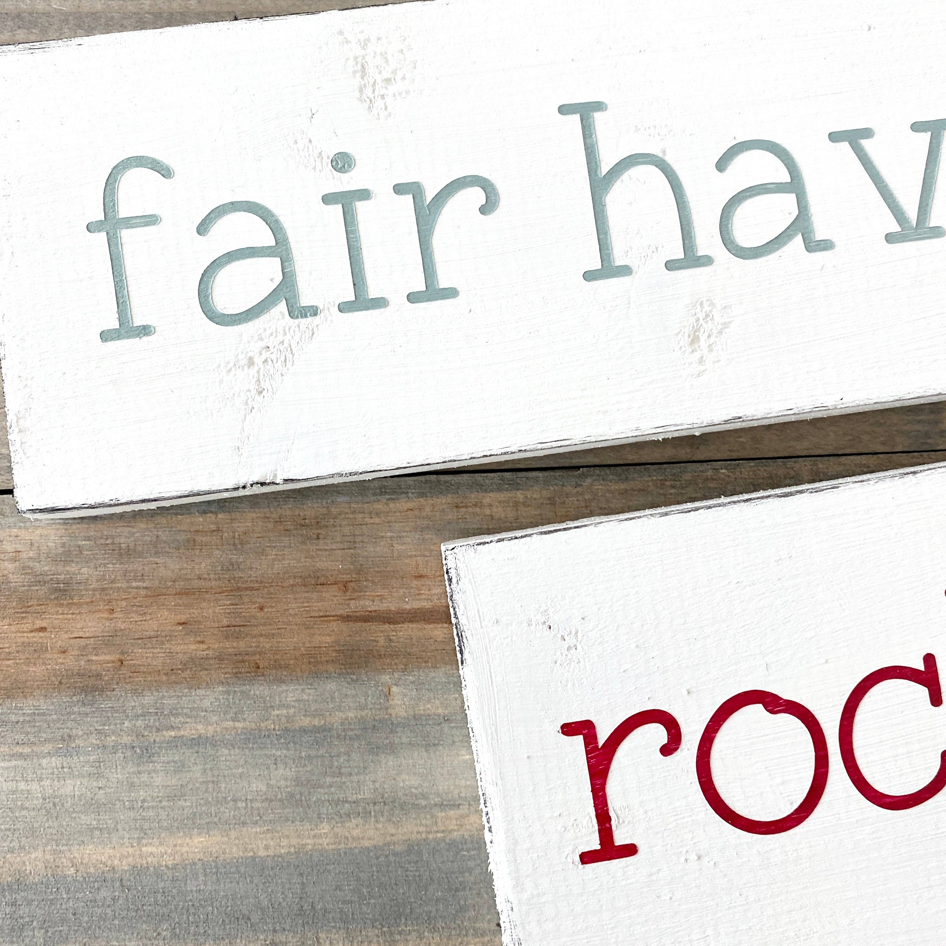 Anchored Soul Designs - Wholesale Sign - Small Location Word Sign, custom decor, town name drop9