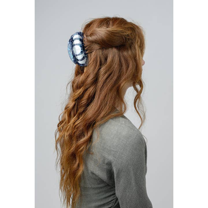 WINONA IRENE - Wholesale Hair Clip - Women's - Nyx Triple Crescent Moon Celestial XL Acetate Hair Claw