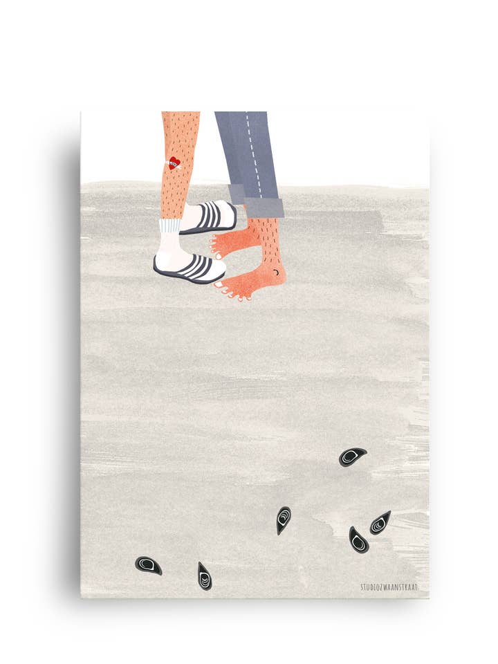 cartolina 'beachlove boys' per la vendita all'ingrosso da parte di STUDIOZWAANSTRAAT