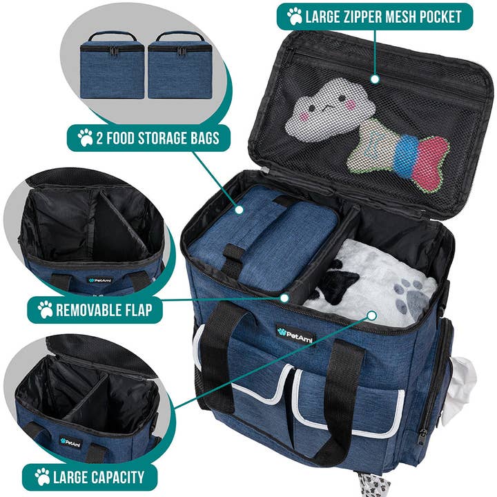 PetAmi - Wholesale Pet carrier – Cat/dog - Premium Pet Travel Set Organizer Tote Bag16