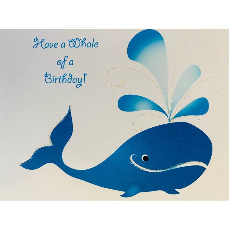Studio Daedre - Wholesale Birthday Card - Playful Whale - Loose Card0