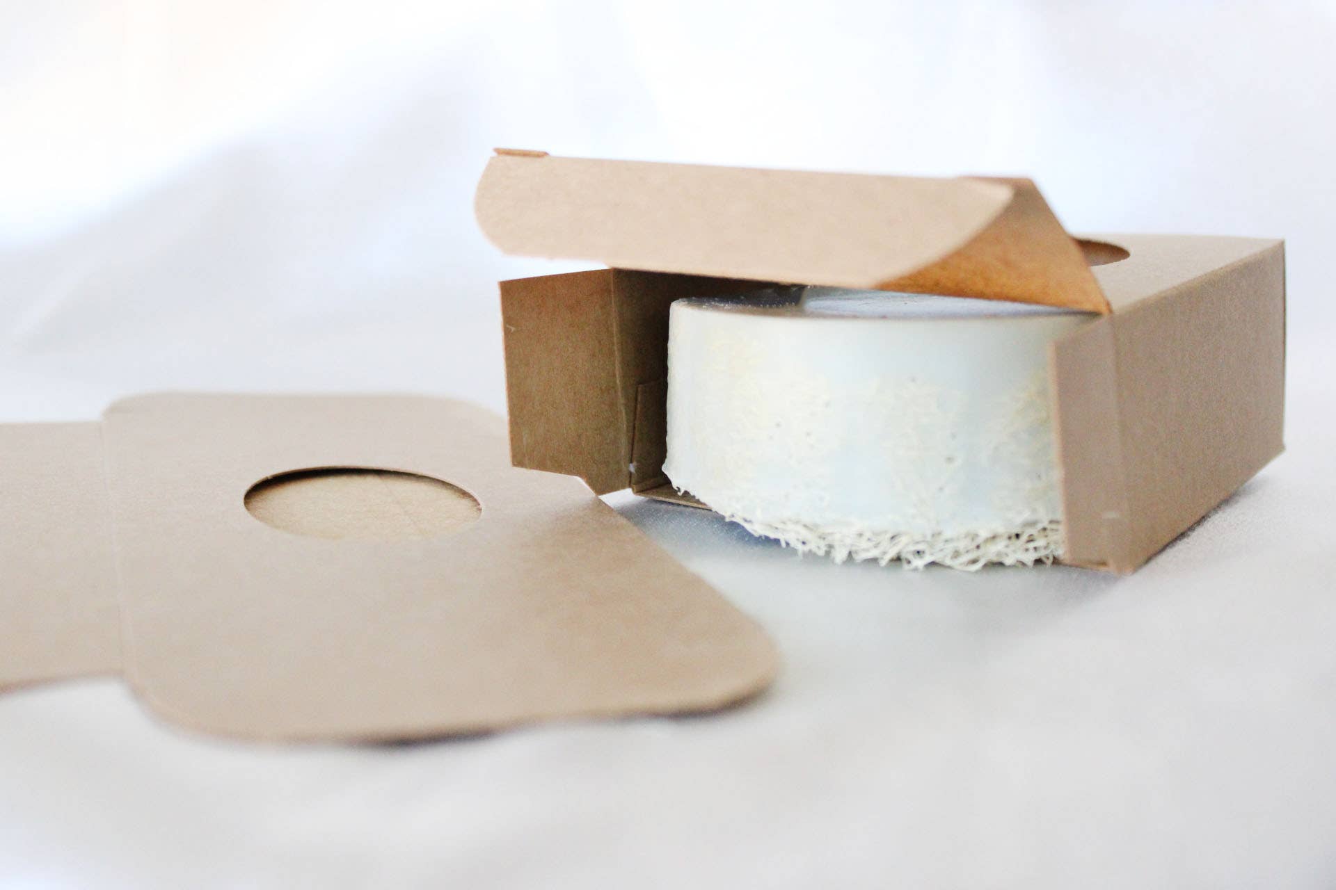 Luna Azul Co - Wholesale Gift Box - Square Kraft Soap Boxes with Round Window3