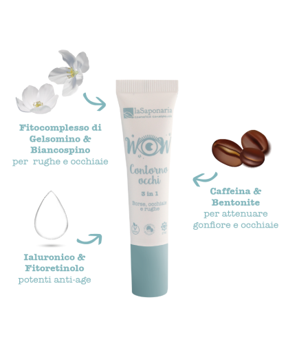 La Saponaria - Wholesale Eye Cream/Gel - Wow Eye Contour Cream 3 In 1 (15 ml)1
