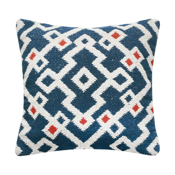 SALE Reggie Indigo Blue Throw Pillow for wholesale by carol & frank