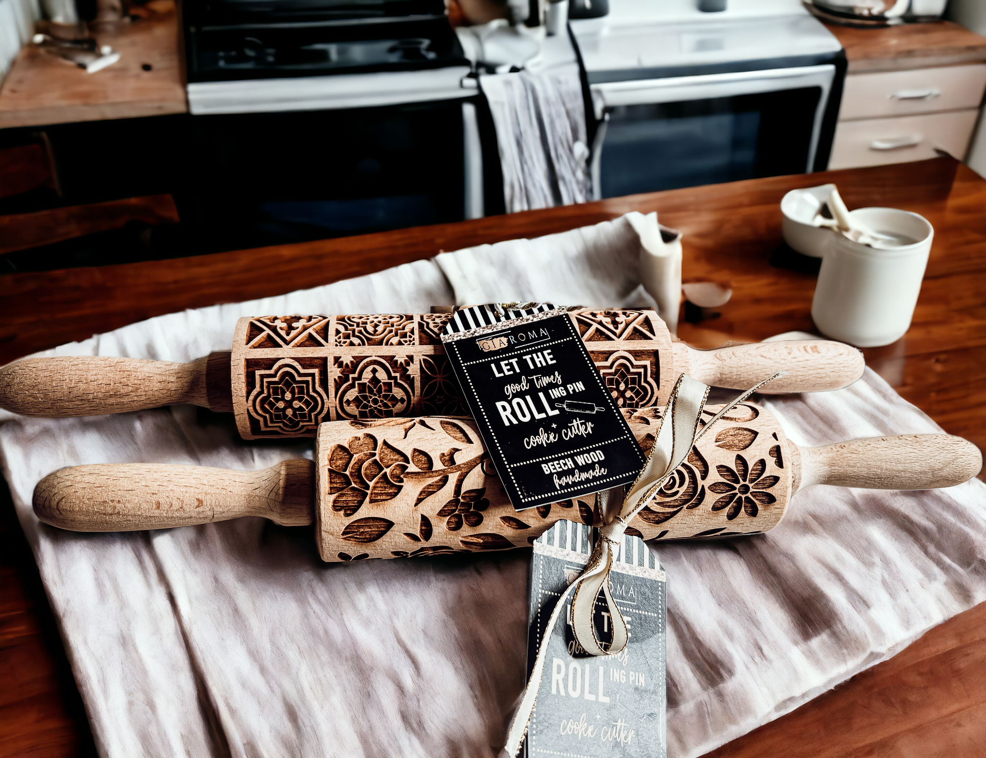 Gia Roma - Wholesale Rolling Pin - Spring Kitchen Gifts + Easter Baking, Rolling Pin for cookie18