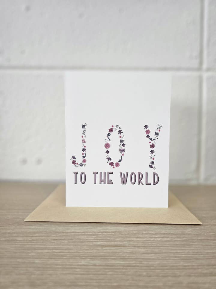 Joy to the World Greeting Card for wholesale by Covered With Art