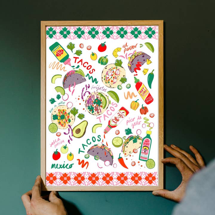 Estampado Tacos para venta al por mayor de Laura Barnes Wholesale Ltd