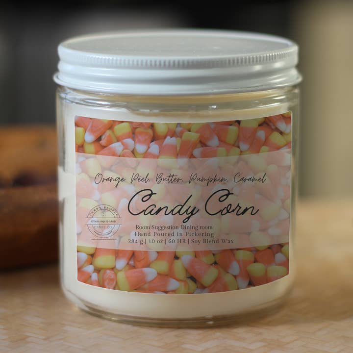 Godis Majs | 10 oz | Klar glasburk | Sojaljus för wholesale av Curry People Candle Co