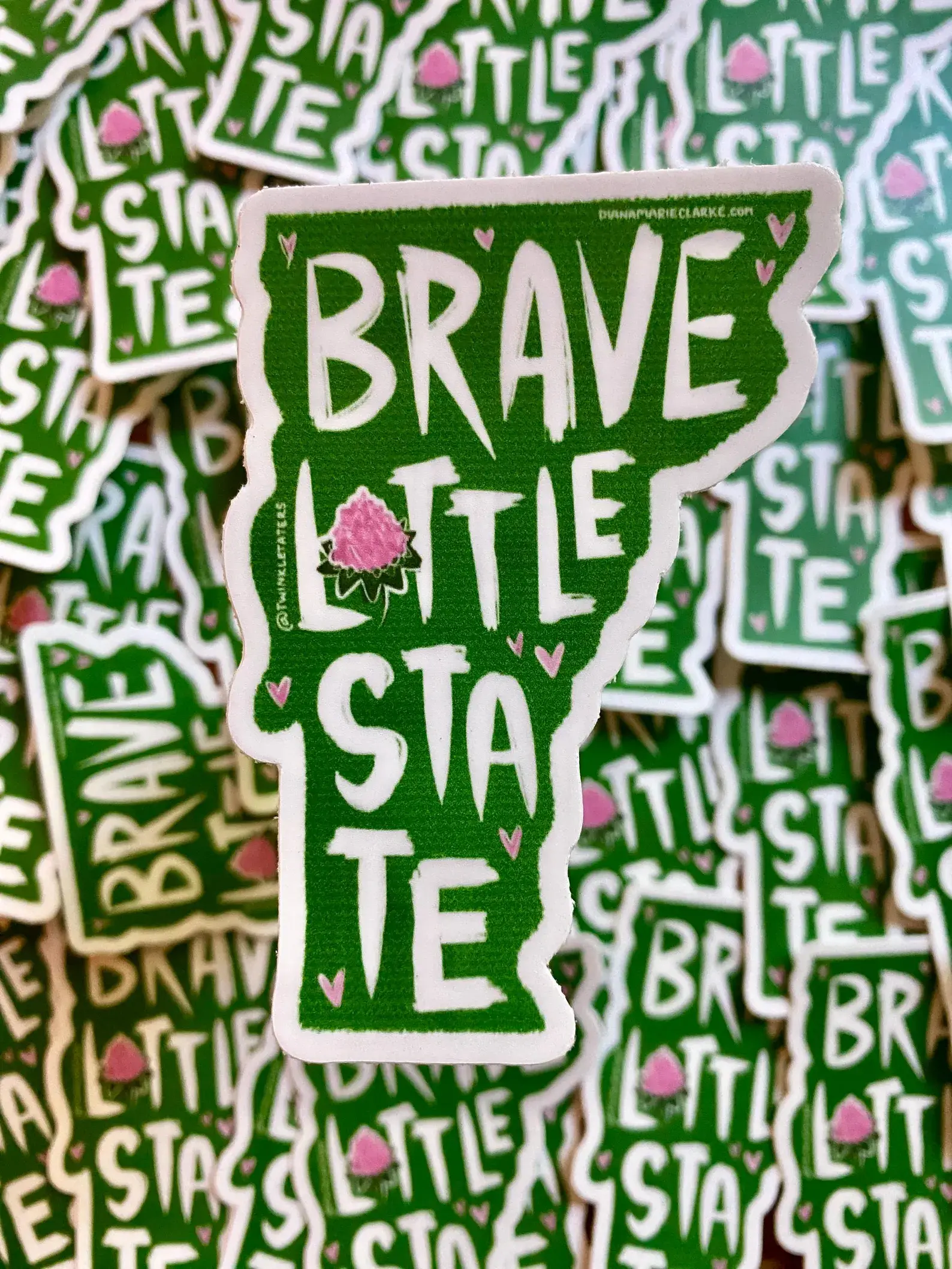 Designs by Diana - twinkletaters - Wholesale Sticker - Brave Little State Vermont Vinyl Sticker2