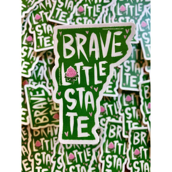 Designs by Diana - twinkletaters - Wholesale Sticker - Brave Little State Vermont Vinyl Sticker2