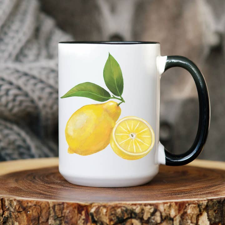 MerikaArt - Wholesale Coffee Mug - Refreshing Lemon Mug with Citrus Art4