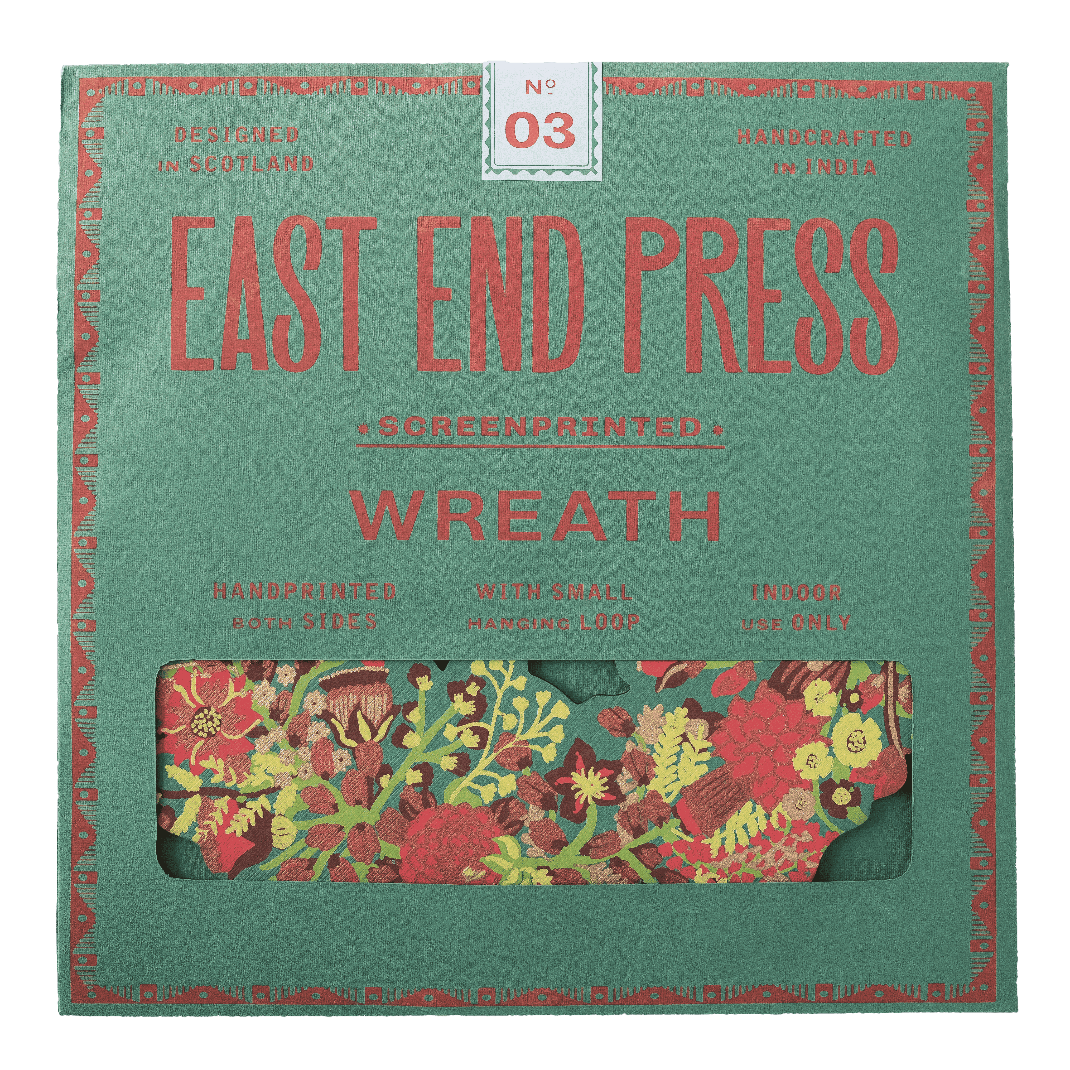 East End Press – wholesale Wreath – UK/EU: Christmas Foliage Cotton Board Wreath11