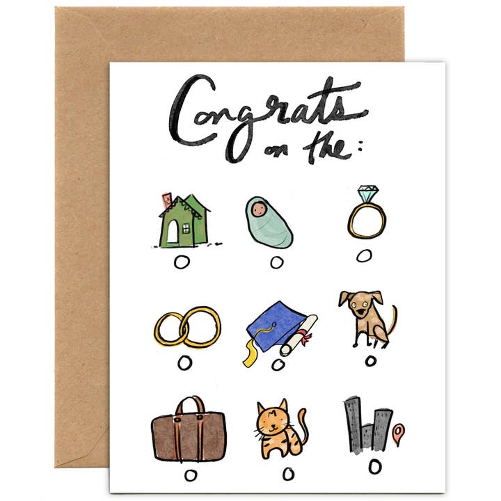 Félicitations pour le... — Félicitations, Bébé, Mariage, Diplôme, Fiançailles Carte pour la vente par Tiny and Snail