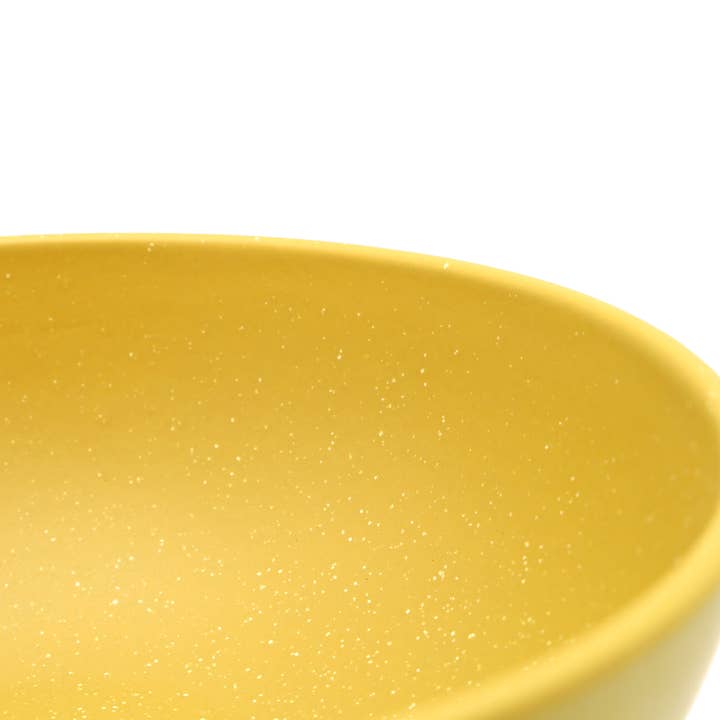 MARMEDA - Wholesale Decorative Plate/Dish/Bowl - Large Yellow Speckled Compote Bowl- Midcentury Modern1