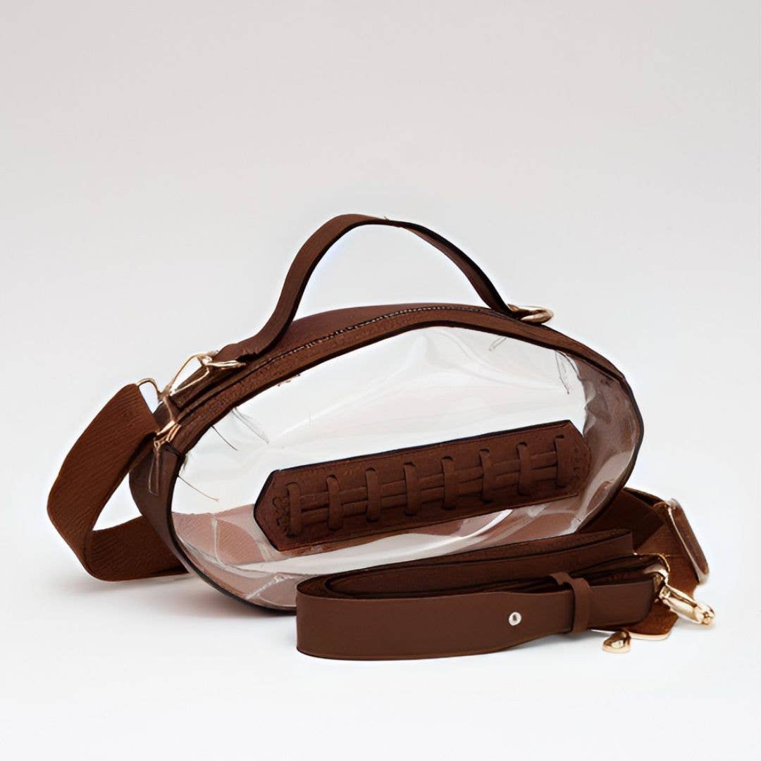 Queens Designs - Wholesale Crossbody Bag - Women's - Game Day Football Style Clear Bag7