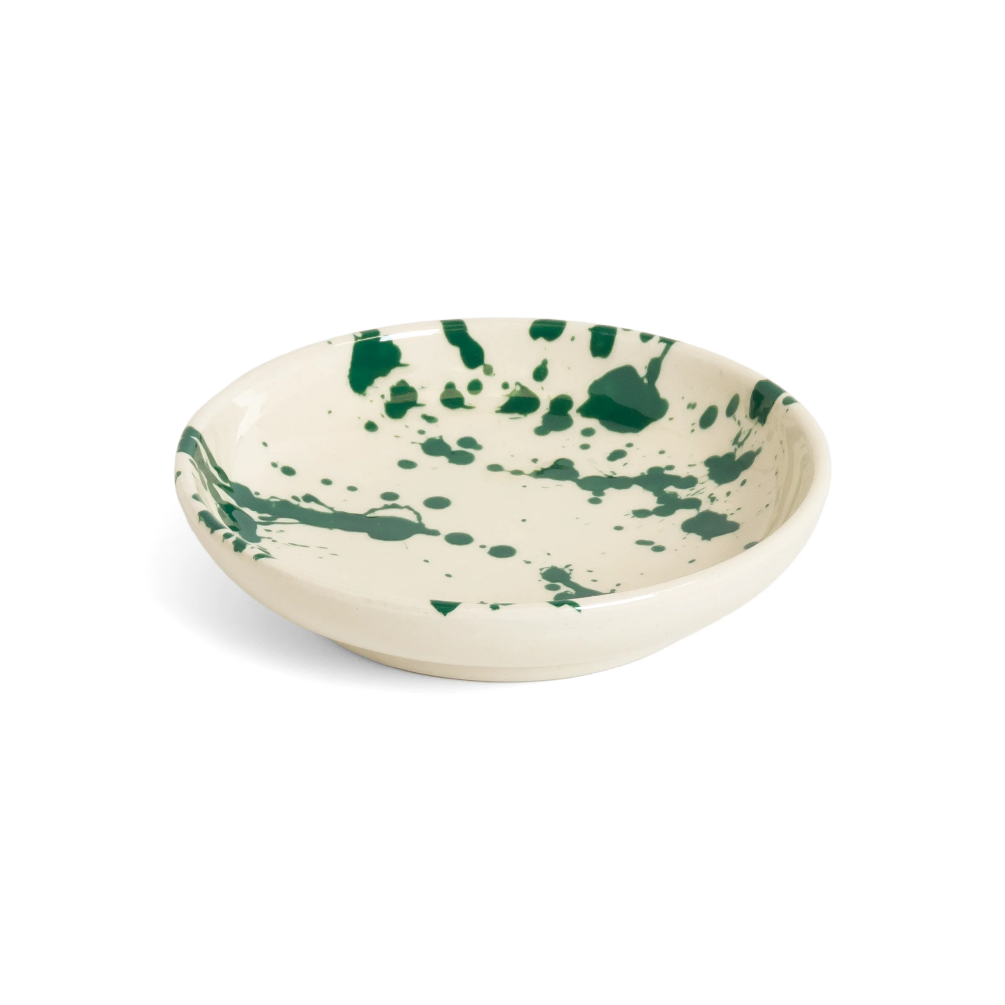 ABS Pottery – wholesale Dish – Tapas Dish Green Splatter0