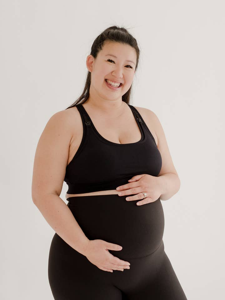 AXK Maternity - Wholesale Fashion leggings – maternity - AXK CORE Classic Maternity Legging - Black2