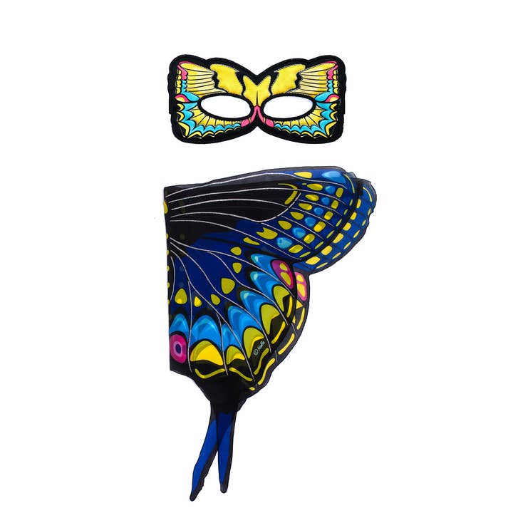 DREAMY DRESS-UPS® - Wholesale Costume - Kids - Black Swallowtail Butterfly Wings + Mask