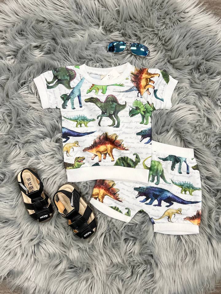 Rawr Shorts Set for wholesale by Two Cute Boutique LLC