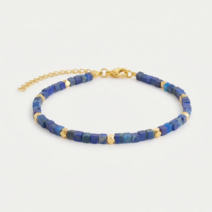 Lapis Lazuli Bracelet Gold for wholesale by Blue Buddha Jewelry