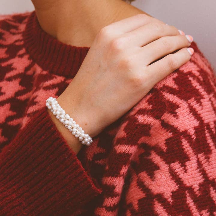 Shop Andi - Wholesale Hair tie - Tiny Pearl Ponytail1