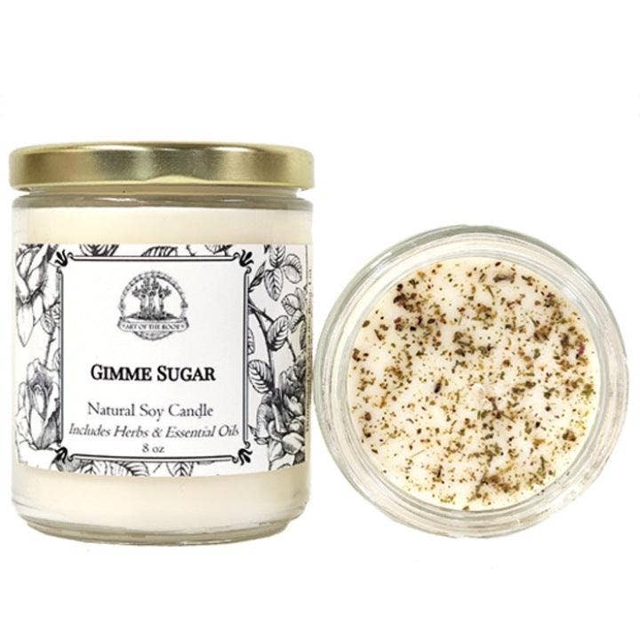 Art of the Root - Wholesale Jar/Filled Candle - Gimme Sugar Soy Candle For Sweetening Spells and Rituals
