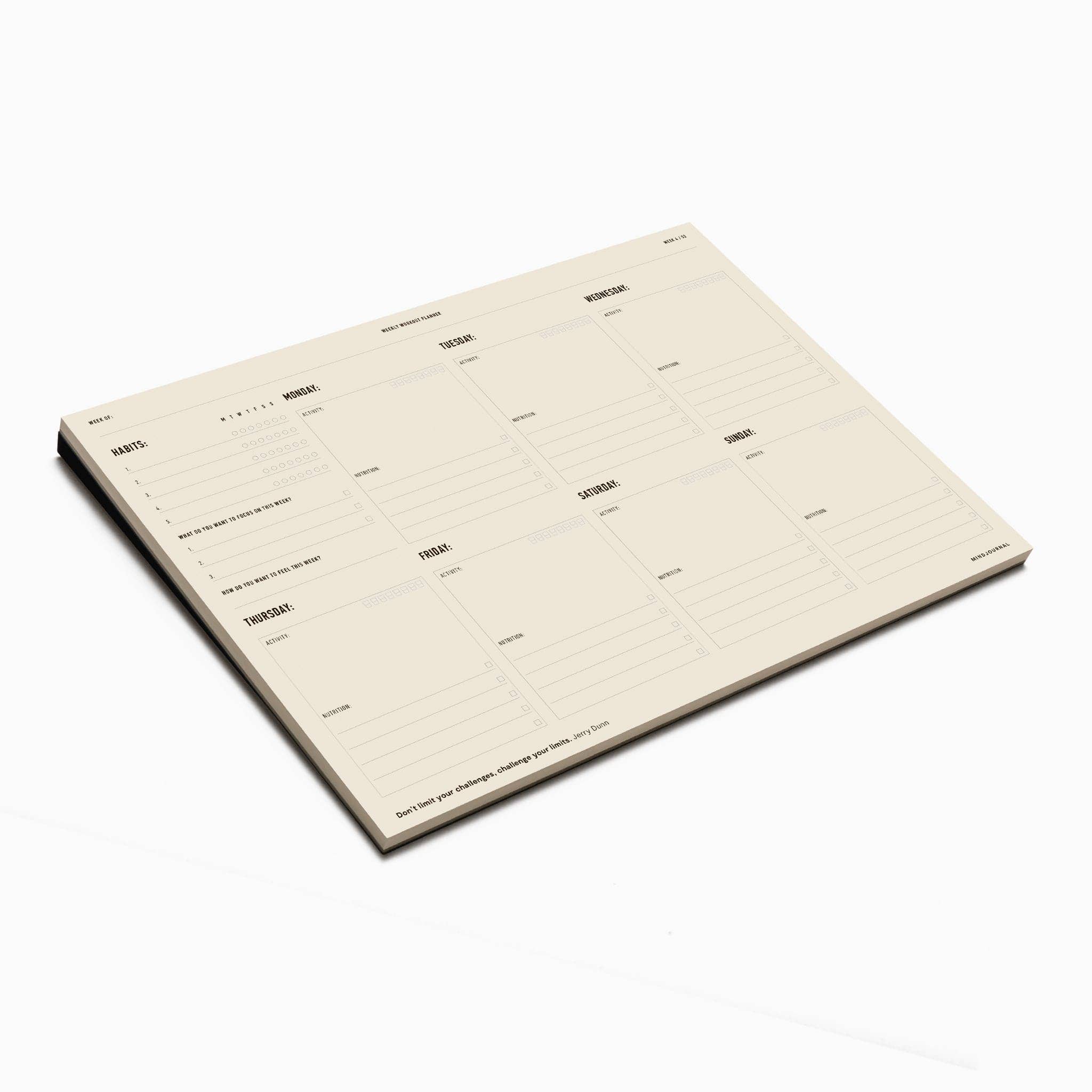 MindJournal – Großhandel Planer – Wochenplaner für das Training4