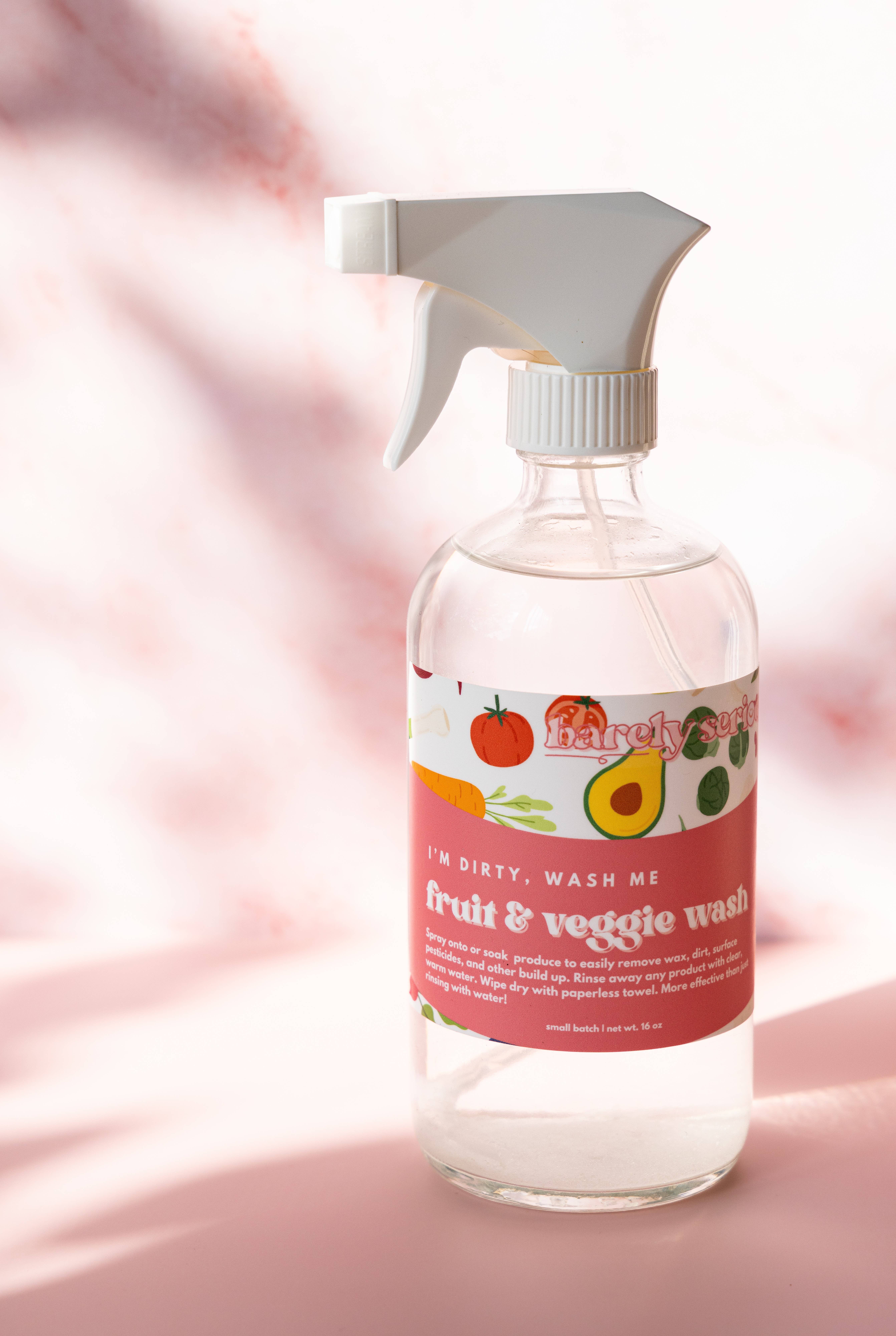 Barely Serious - Vente Spray de nettoyage multi-usage - Lavage aux fruits et légumes1