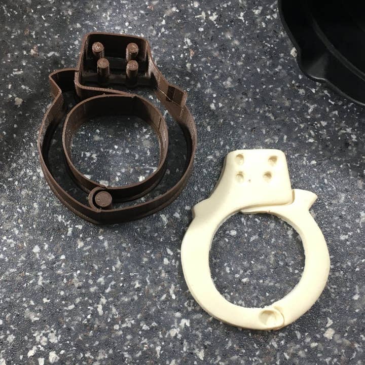 Handcuff Sign Cookie Cutter for wholesale by CookieCutterSupply