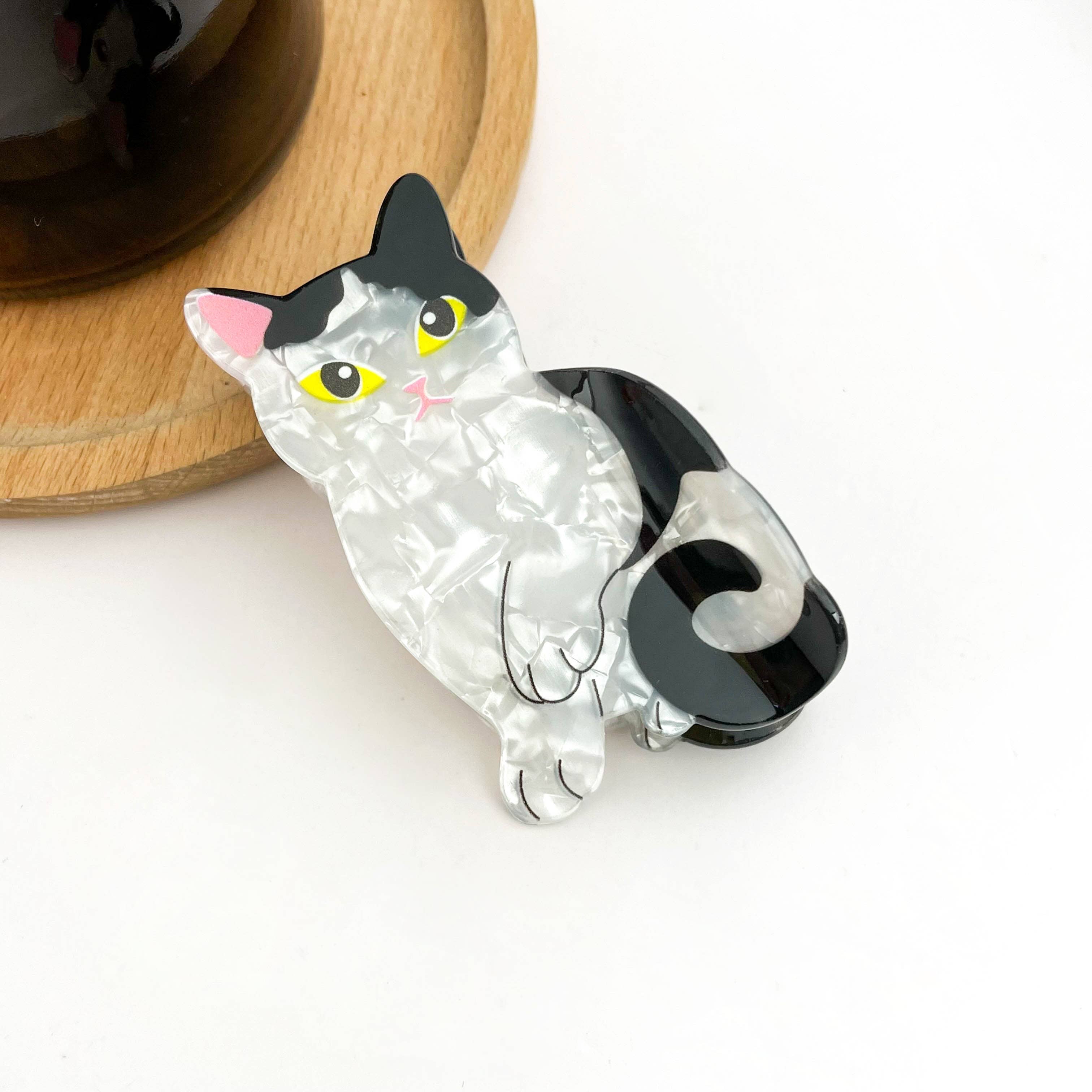 TheDivaSoap - Wholesale Hair Clip - Women's - Cow Cat & Orange Cat Hair Clips, Cute Animal Claw Clip0