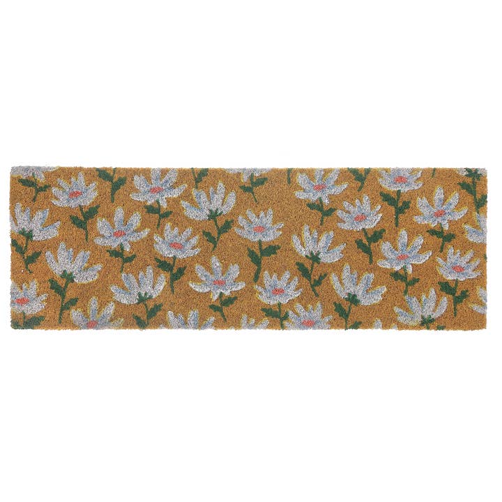 Multi Coir Door Mat Shasta Daisy 10"X30" for wholesale on Faire