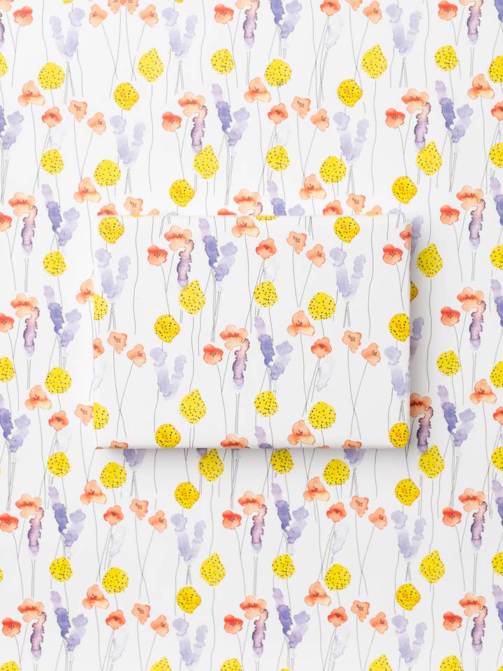 Billy Button Recycled Wrapping Paper for wholesale by Ruby & Bo